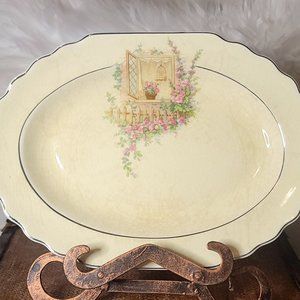 Vintage 1930's WS GEORGE BREAKFAST NOOK (Canarytone LIDO) Oval Serving Platter
